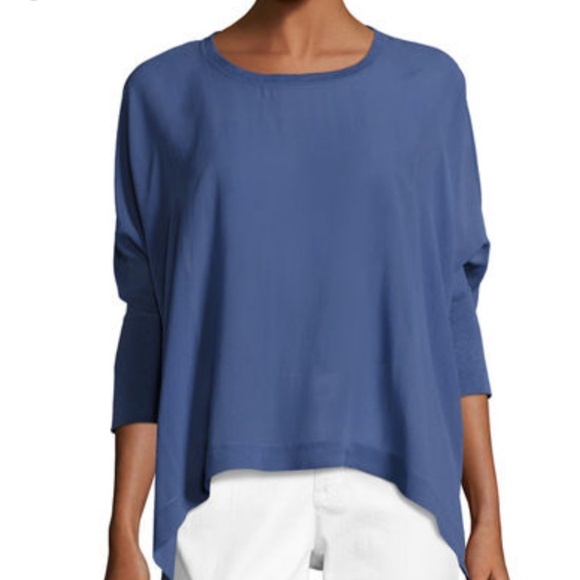 Eileen Fisher Linen Dolman Sleeve Blouse M - Picture 2 of 7